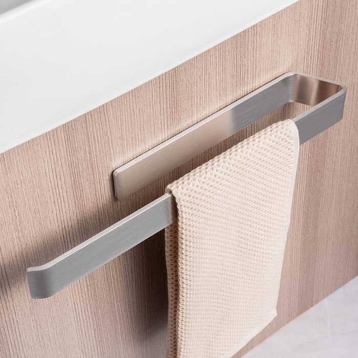 Тримач для рушників JS без свердління, сріблястий, 40 см