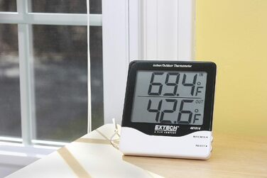 Extech Large-Digit Indoor/Outdoor Thermometer, 1 Piece, 401014