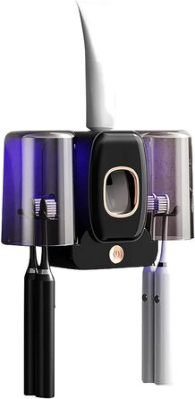 Інтелектуальний стерилізатор для зубних щіток з вентилятором, сушкою та підставкою на стіну (Чорний)