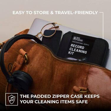 Набір для чищення вінілових платівок Big Fudge 5-в-1: щітка, засіб для чищення голки, сумка – професійний набір для догляду за вінілом