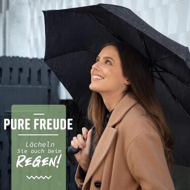 Стійкий до вітру парасолька з автоматичним відкриванням - міцний та якісний чорний парасолька для жінок та чоловіків, 107 см, 1 шт.