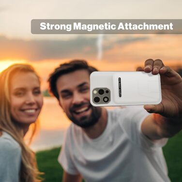 Power Bank AOGUERBE 10000mAh з LED дисплеєм та MagSafe, 22.5W, білий