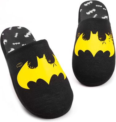 Тапочки DC Comics Batman для чоловіків, Dark Knight, логотип, чорні, 43/44 EU