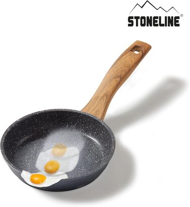 STONELINE Сковорода Back to Nature 28 см, Made in Germany, антипригарне покриття з натуральними каменями, для всіх типів плит (вкл. індукційні), смаження без жиру