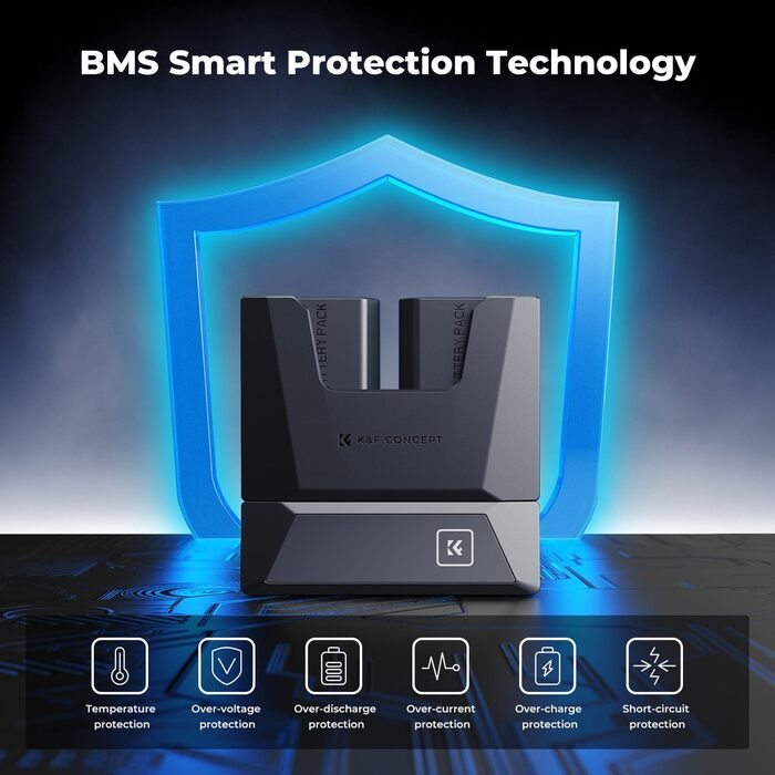 Акумулятор K&F CONCEPT NP-FZ100 2600mAh з зарядним пристроєм для Sony Alpha A7 III A9, 18W PD/QC