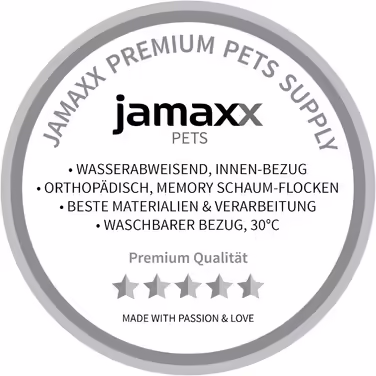 JAMAXX Premium Orthopedic Dog Bed Memory Foam Visco Washable Reversible Cushion Water-Repellent/Dog Basket Soft Velvet-Like Sofa Fabric Dog Cushion Dog Basket PDB2002 (L) 120x90 (L 120 x W 90 x H 22 cm, grey)