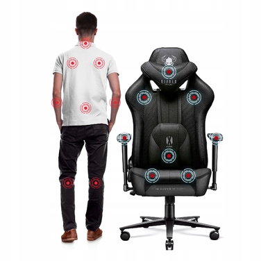 Ігрове крісло Diablo Chairs X-Player 2.0, тканина, чорне