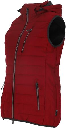 Степлена жилетка Blue Wave Nathalie з відстібаною капюшоном - жіноча жилетка, гранатовий колір, розмір 44