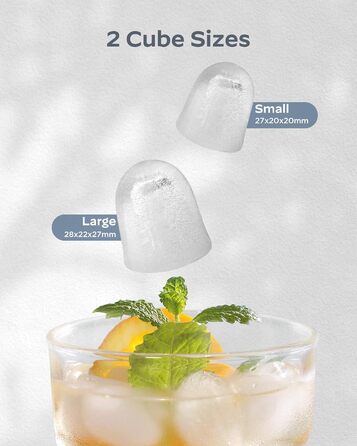 Машина для приготування льоду Silonn з кошиком – портативна та самоочисна, Mini Ice Maker, 9 кубиків/6 хв, 12 кг/день, зручне виймання та використання (Чорний, 1.2 л)