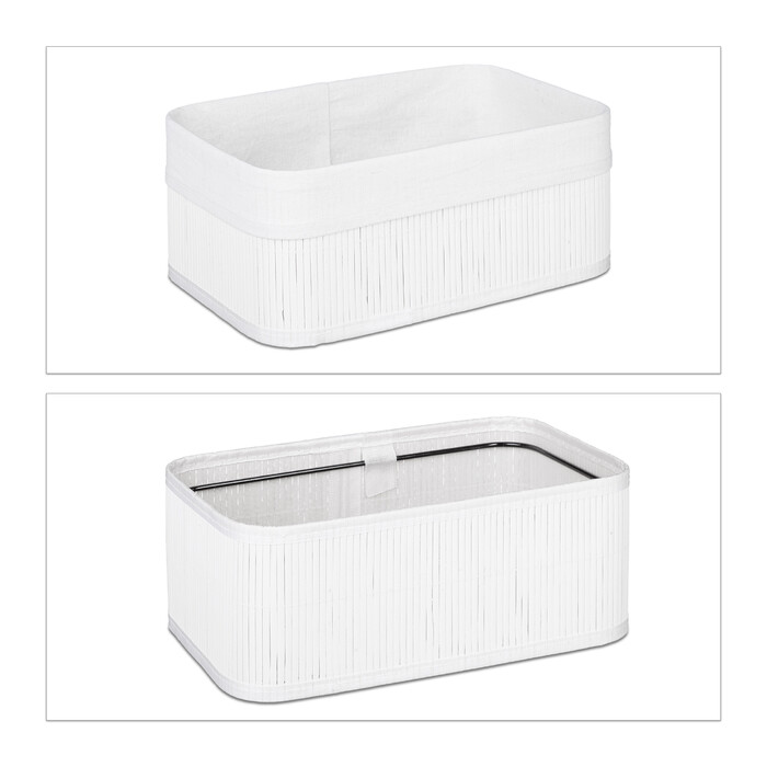 Relaxdays 3-Piece Bathroom Storage Basket Set