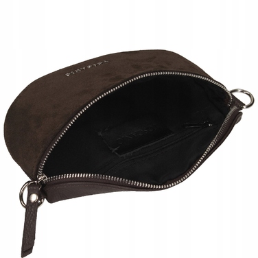 Шкіряна сумка-бананка Toscanio, коричнева, маленька