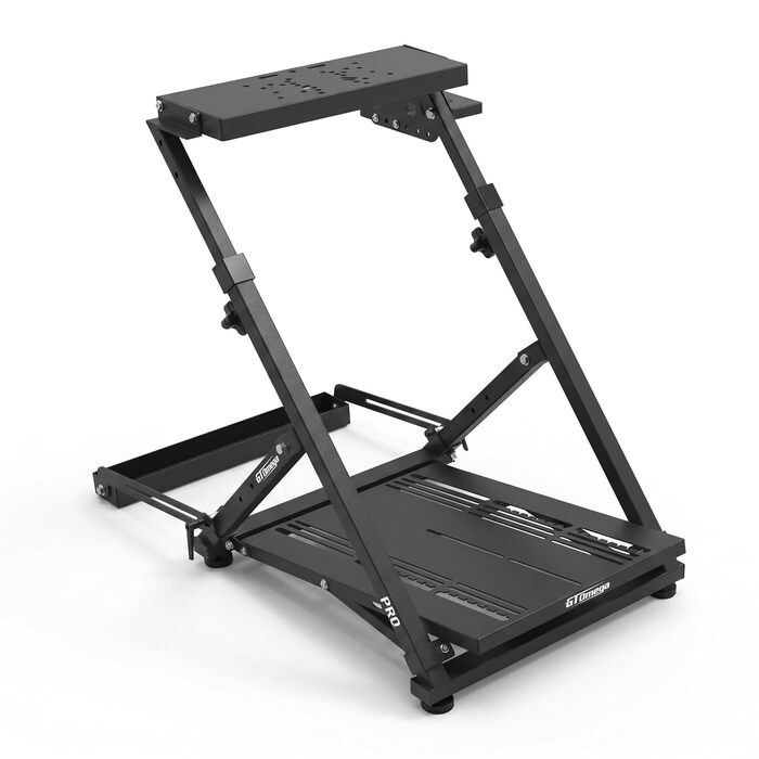 Ігровий стійка для керма GT Omega PRO Wheel Stand з посиленою педальною платформою, тримачем КПП та фіксатором крісла, складана