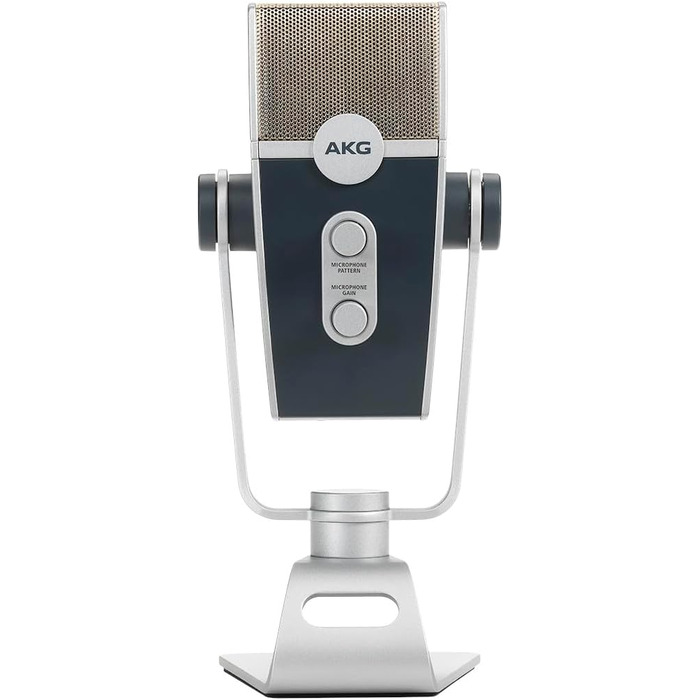 AKG Lyra USB-C Конденсаторний мікрофон для подкастів, відео, геймінгу та стрімінгу - Синій/Срібний