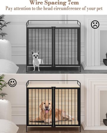 Клітка для собак EUGAD з дерева, переносна будовушка для дому, XXL, для малих/середніх собак, 104x92x60 см, міцна