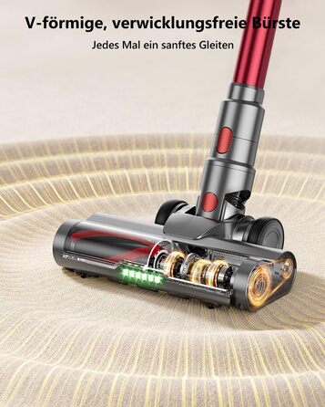 Бездротовий акумуляторний пилосос X10 з зарядною станцією та анти-заплутувальною насадкою для твердих підлог, килимів та шерсті тварин (75 хвилин роботи)