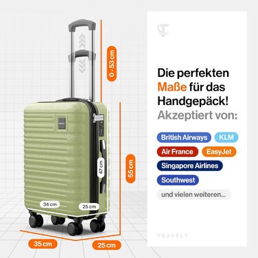 Чемодан Trevey з полікарбонату, 67 см, об'єм 60 л: міцний, з TSA-замком, для подорожей