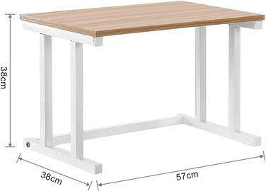 Cocoarm Microwave Shelf Standing Shelf for Microwave 2 Tier Kitchen Shelf Countertop Microwave Shelf Microwave Rack for Kitchen Microwave Stand Holder Made of Metal (white)