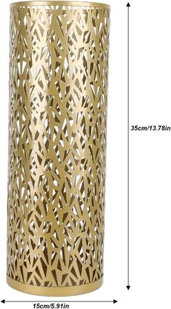 Металевий підставка для парасольки Topiky, кругла, золота, 15x10,5 см