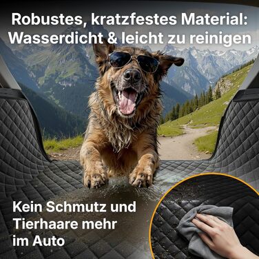 Захист для багажника автомобіля для собак Преміум-якість - Водонепроникний та стійкий до подряпин - Автомобільна підстилка для собак з кишенею - Захист багажника та захист краю вантажного отвору (з прострочкою)
