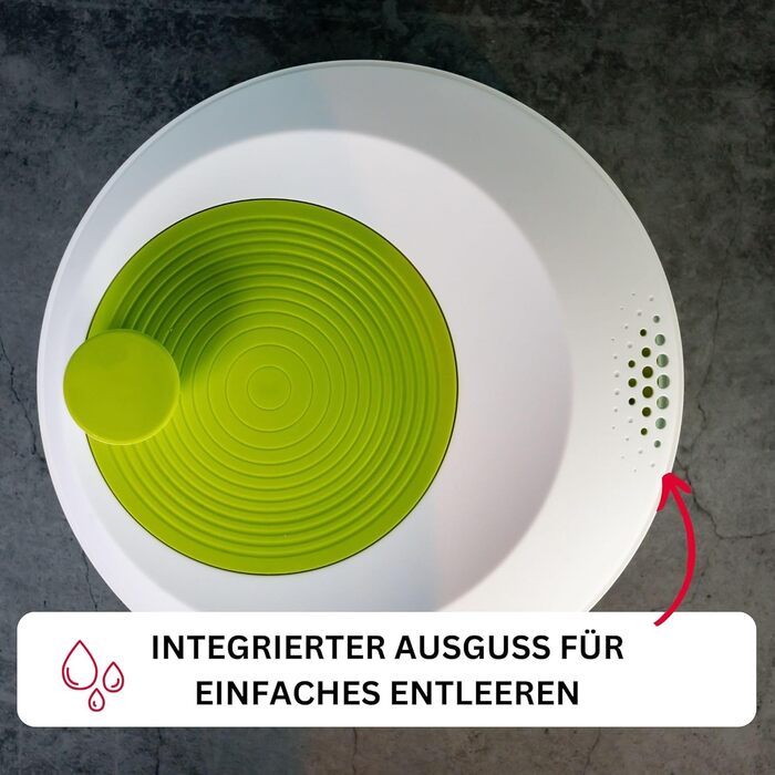 Салатниця Westmark об'ємом 4.4 л, пластик BPA-free, прозора/біла/зелена, 243022EA