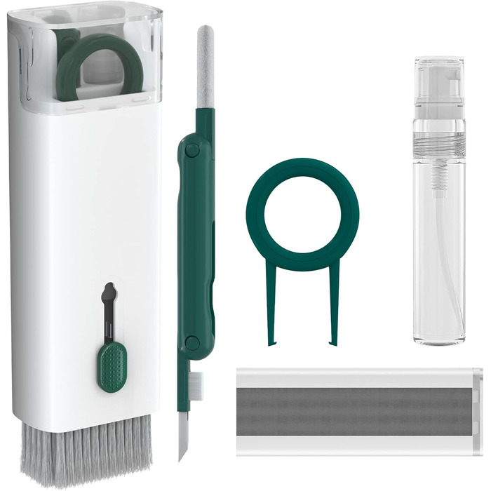 Набір для чищення клавіатури та навушників: щітка, стилус, 7 в 1. Підходить для AirPods, ноутбуків, телефонів, моніторів.