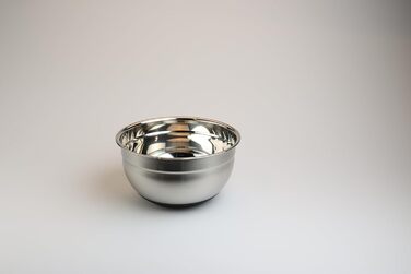 MOON HOME Миска для перемішування Big Turbulence, з гумовим протиковзким дном, з нержавіючої сталі, придатна для миття в посудомийній машині, ідеальна для приготування та випікання, міцна кухонна миска, Ø24 x 13 см, велика