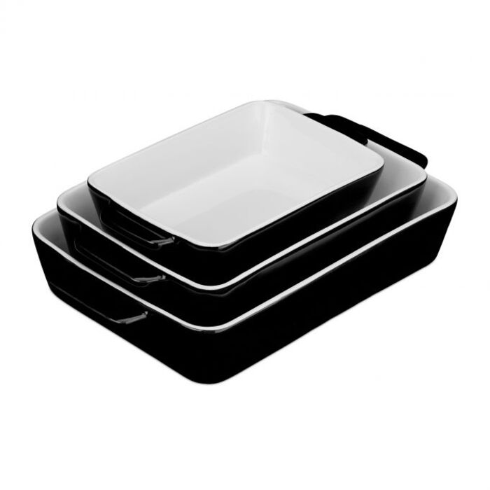 Relaxdays Set of 3 Casserole Dishes