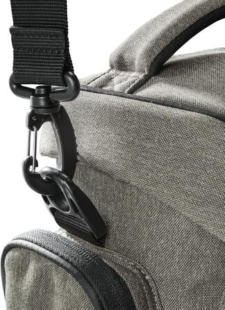 Сумка для камери Mantona Premium: підходить для DSLR та DSLM камер з об'єктивом (з захистом від пилу, м'яким плечовим ременем, застібкою-кліпсою, регульованим внутрішнім відділенням) тауп L Тауп