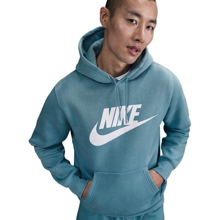 Чоловіче худі Nike Sportswear Club Fleece BV2654, колір Denim Turq/White, розмір 3XL