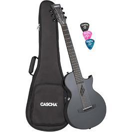 Електрогітара Cascha з карбону, для початківців, з чохлом, ременем, ганчіркою та плектрами