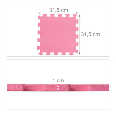Relaxdays 36-piece Puzzle Mat with Border