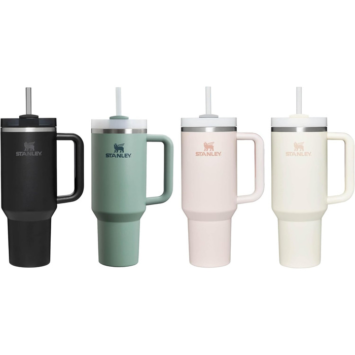 Stanley Quencher H2.0 Flowstate Water Bottle with Straw 1.2L - Thermobeaker Keeps Drinks Cold for 11 Hours - 48 Hours Iced - Dishwasher Safe - BPA-Free Thermos Flask - Stainless Steel Drinking Cup