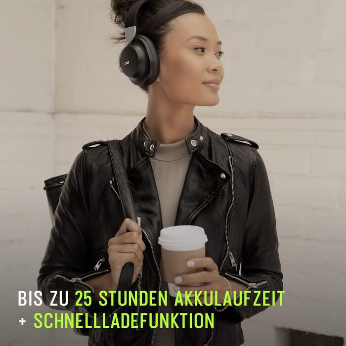 Shure Aonic 40: Бездротові навушники з активним шумозаглушенням, Bluetooth, мікрофон, 25 годин роботи, сумісність з iPhone та Android, білий (чорний)