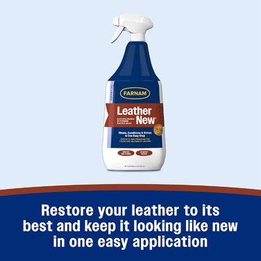 Спрей для догляду за шкіряними виробами Farnam Leather New, полірування, очищення, зволоження, ідеальний блиск, 946 мл