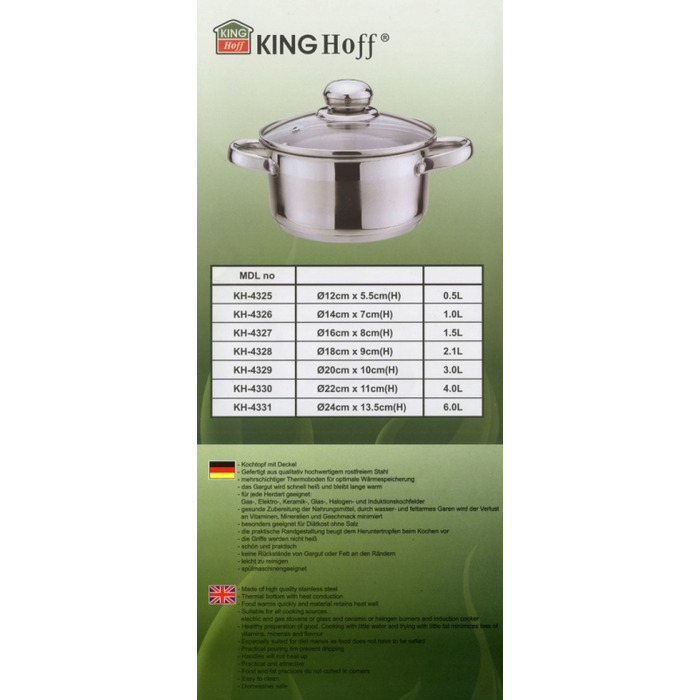 Каструля традиційна Kinghoff, 2 л
