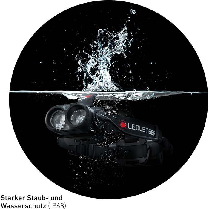Налобний ліхтар Ledlenser H19R Core 3500 лм, акумуляторний, LED, червоне світло, IP67, USB-зарядка, дальність 300 м