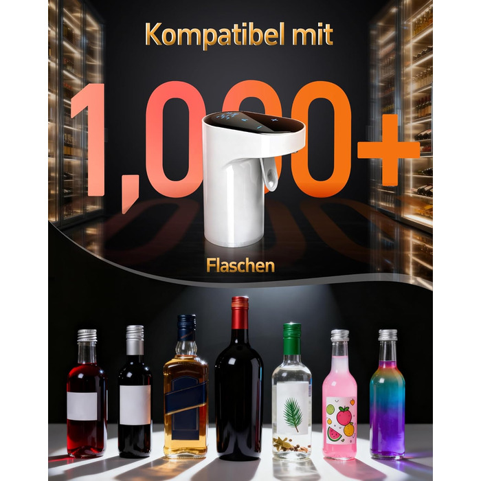 Електричний декантер для вина 5-в-1 з регульованою дозуванням, цифровий виливач, автоматичний дозатор вина, подарунок на день народження, День святого Валентина