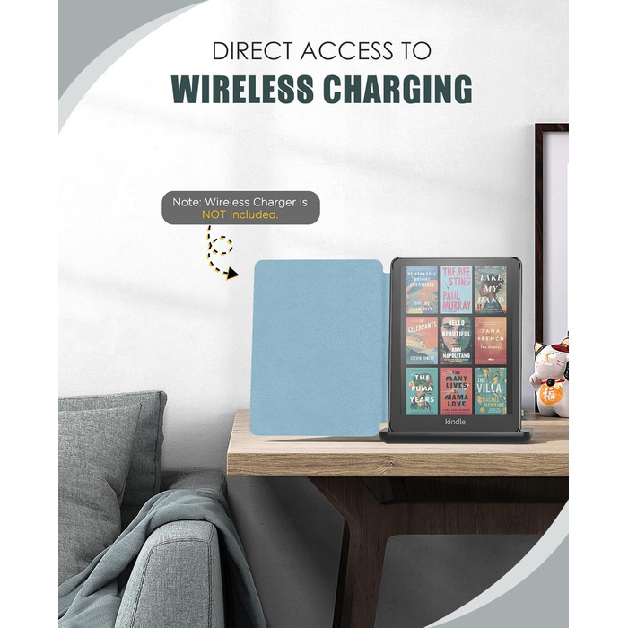 Чохол для Kindle Paperwhite 2024 (12-го покоління) та Kindle Colorsoft Signature Edition 2024, MoKo, Джинсовий зелений, Auto Wake/Sleep