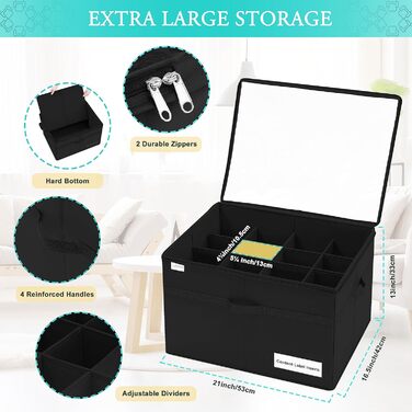 Shoe Organizer for Closet, Fits 16 Pairs, Large Shoe Cabinet, Shoe Box with Transparent Lid, Sturdy Storage Box for Shoe Storage, Space-Saving Shoe Rack with Handles, Black