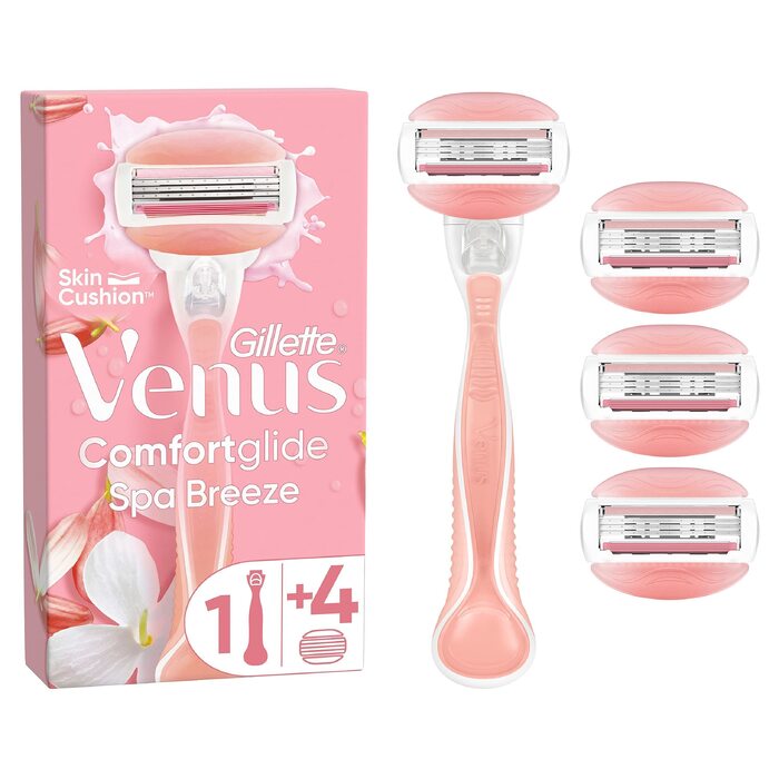Жіноча бритва Gillette Venus Comfortglide Spa Breeze, рожева (бритва + 4 смінних касети)