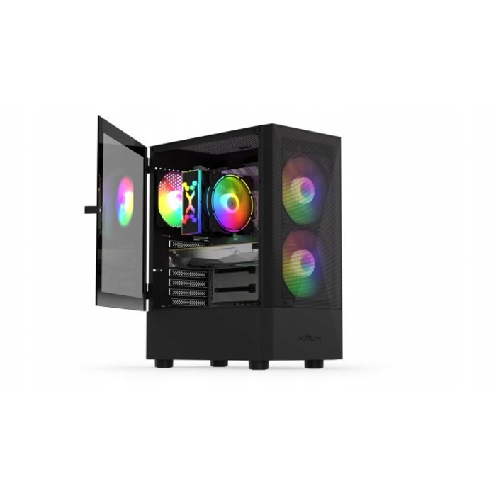 Корпус Krux Vako RGB Midi Tower, чорний