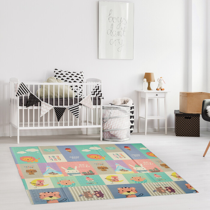 Relaxdays Foldable Play Mat - Animals