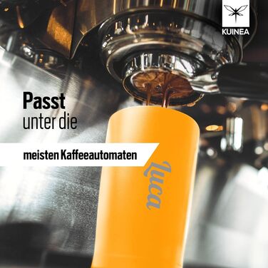 Термокружка KUINEA для кави та чаю, 350 мл, нержавіюча сталь, з герметичним клапаном, 6 годин тепла, без BPA, зелений (з можливістю гравіювання імені)