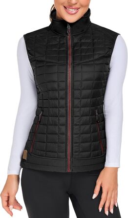 Жіноча тепла безрукавка Little Donkey Andy Puffer Weste для хайкінгу, подорожей та бігу. Чорний колір.