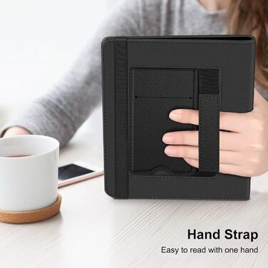 Чохол Fintie для електронних книг 6-7 дюймів з підставкою та петлею, сумісний з Kindle Paperwhite/Kindle Colorsoft Signature Edition 2024, чорний