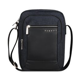 Чоловіча сумка Bugatti Sera на плечі, месенджер з відділенням для планшета, антрацит, S