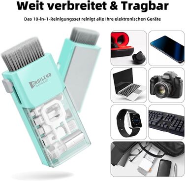 Набір для чищення клавіатури та гаджетів Ordilend: щітка, спрей, для ноутбука, телефону, iPad, монітора