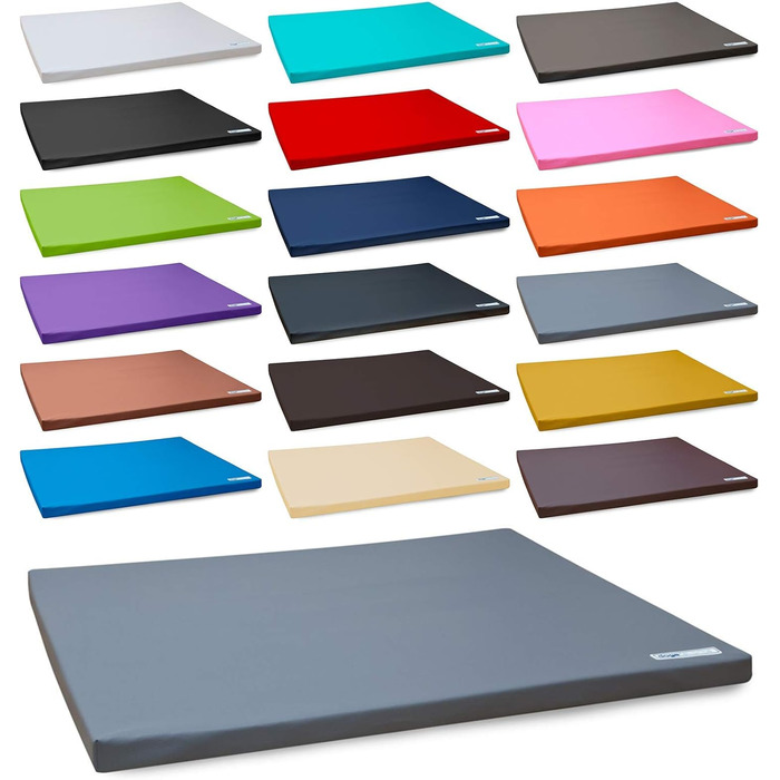 Лежанка для собак Easy з екошкіри, розмір M, 100 x 80 см. Килимок для собак, подушка для собак, лежанки для собак (L: 110 x 90 см, сірий)