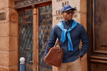 Кардиган чоловічий PJ PAUL JONES з блискавкою та стійким коміром, темно-синій (XL)