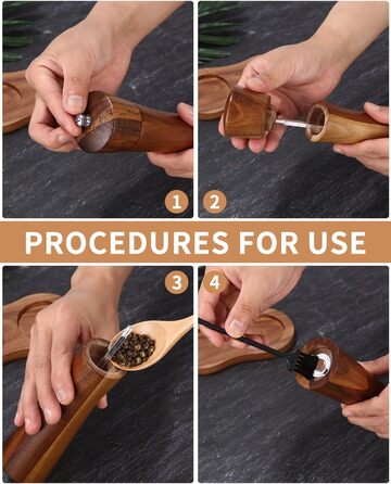 Набір з 2 мельниць для солі та перцю Peugeot з керамічним жорном, 21.5 см, масивне дерево